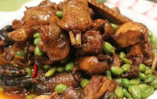 毛豆籽烧鸡