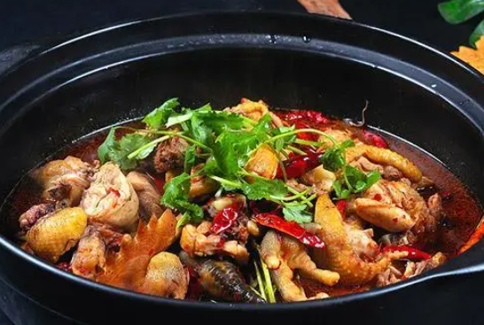 烧鸡公火锅店原料